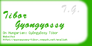tibor gyongyossy business card