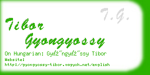 tibor gyongyossy business card